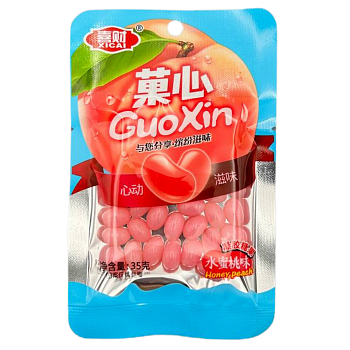 Мармеладные бобы в глазури «GioXin» со вкусом персика 35 г (Китай)