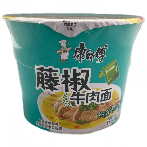 Рамен «KangShiFu» со вкусом сычуаньского перца и говядины 110 г (Китай)