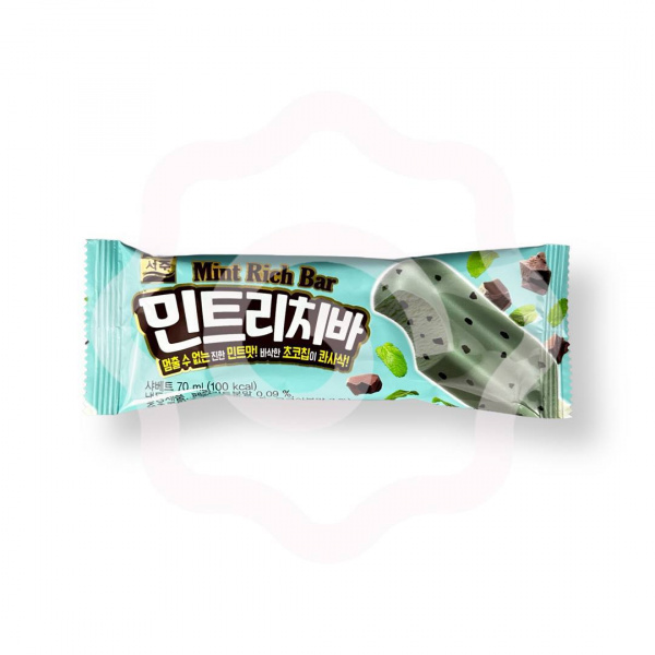 Мороженое SEOJU "Mint Rich Bar" сливочное со вкусом мяты 69 г 3%