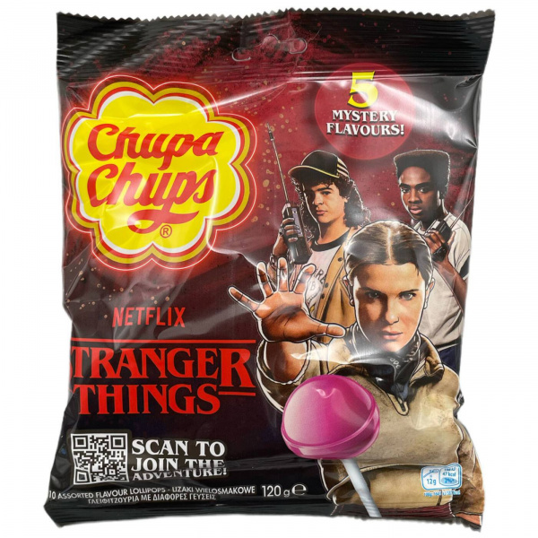 Леденцы на палочке «Chupa chups» очень странные дела 4 вкуса 120 г (Италия)