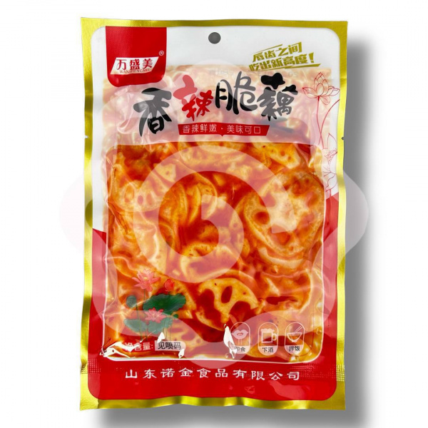 Корень лотоса «Wanshengmei» маринованный в остро-пряном соусе 280 г (Китай) 1/20