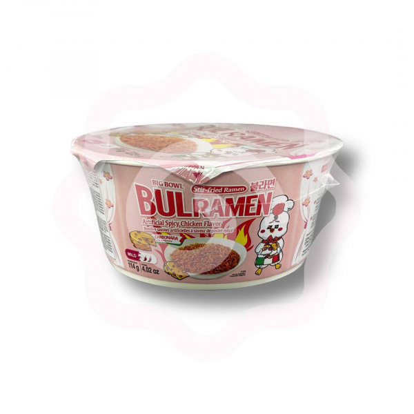 Рамен «Bulramen» из обжаренной лапши в сливочном соусе со вкусом курицы 114 г (Южная корея) 5/8