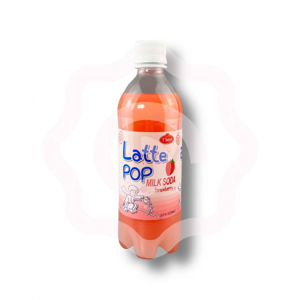 Напиток T`BEST "Latte Pop. Milk soda" со вкусом клубники газированный 0.5 л