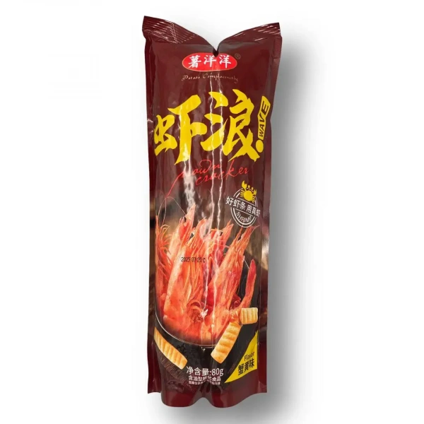 Чипсы со вкусом краба и креветки 80 г (Китай)