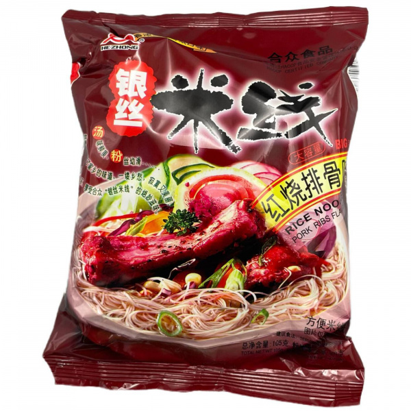 Рамен из рисовой лапши со вкусом свиных ребрышек  115 г (Китай)