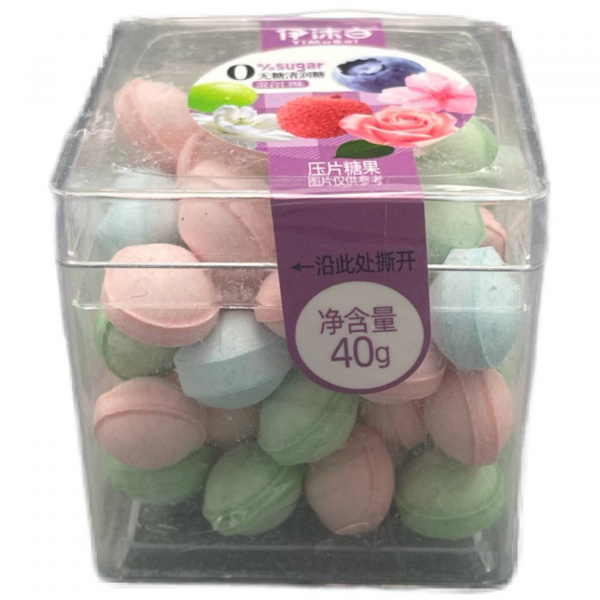 Освежающие драже без сахара со вкусом цветов и ягод 40 г (Китай)