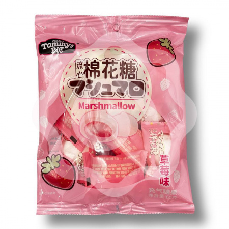 Маршмеллоу «Tommy pig» с начинкой из клубничного джема 60 г (Китай) 1/50