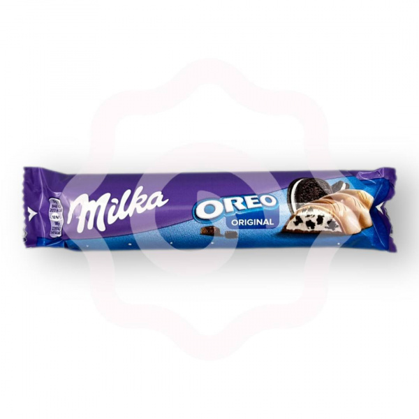 Батончик шоколадный «MILKA Oreo» из молочного шоколада с печеньем 37 г (Болгария)