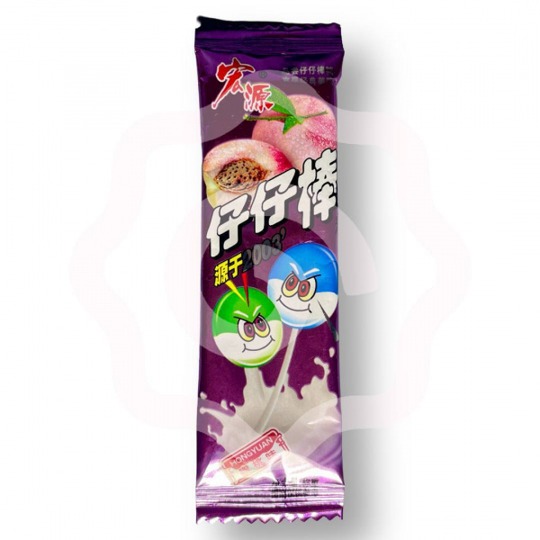 Карамель со сливками на палочке со вкусом персика 4 г (Китай) 1/80/1920