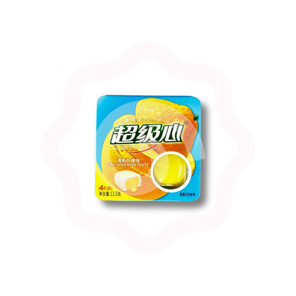 Жевательная резинка SUPER HEART "Crispy Jam Sandwich Gum" с лимонной начинкой 13.5 г