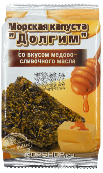 Морская капуста SIN YOUNG "Долгим" со вкусом медово-сливочного масла 5 г
