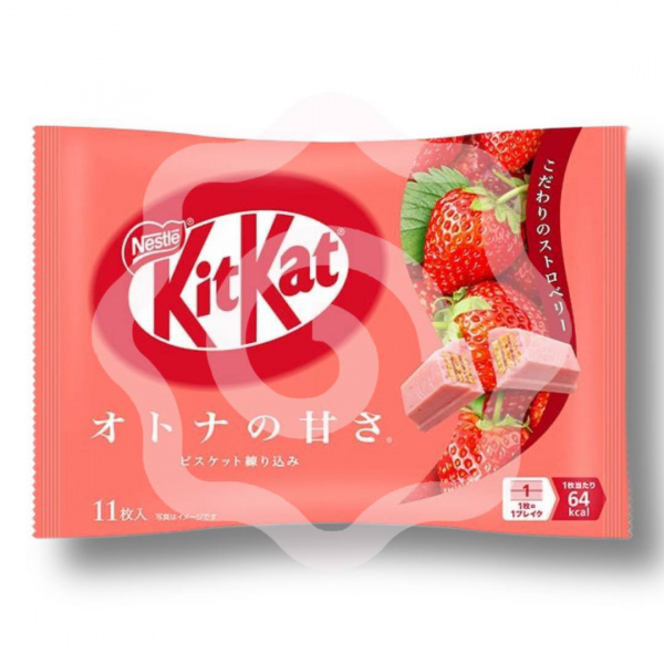 Шоколадные батончики «KitKat» мини с клубникой  124.3 г (Япония) 1/24