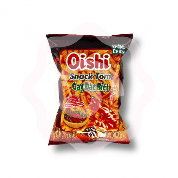 Чипсы «Oishi» со вкусом острой креветки с чили 68 г (Вьетнам) 1/12