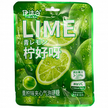 Леденцы «Yimubai» со вкусом лайма 25 г (Китай)