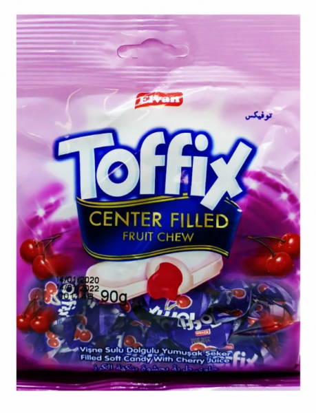 Конфеты жевательные TOFFIX "Cherry" со вкусом вишни 90 г