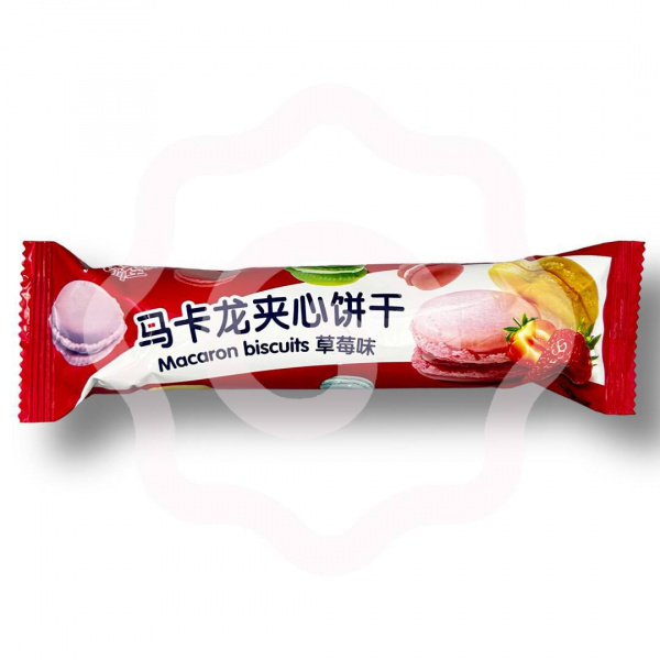 Печенье QIAN BAI TANG "Macaron" со вкусом клубники 55 г