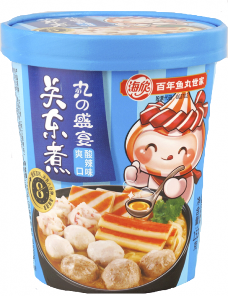 Лапша KANTOFOOD "Рамен" с фунчозой и кисло-острым бульоном  с крабовой палочкой и сурими 153 г