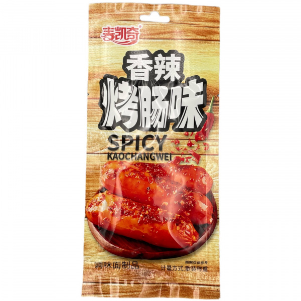 Пшеничная закуска острая со вкусом колбасок на гриле 20 г (Китай)