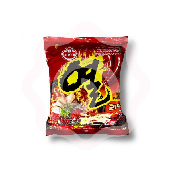 Рамен «Ottogi» с острым бульоном и вкусом свинины и грибов 120 г (Южная Корея) 1/20