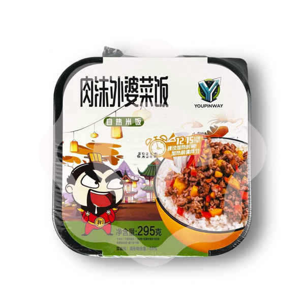 Рис YOUPINWAY саморазогревающийся с овощами и мясным фаршем 295 г