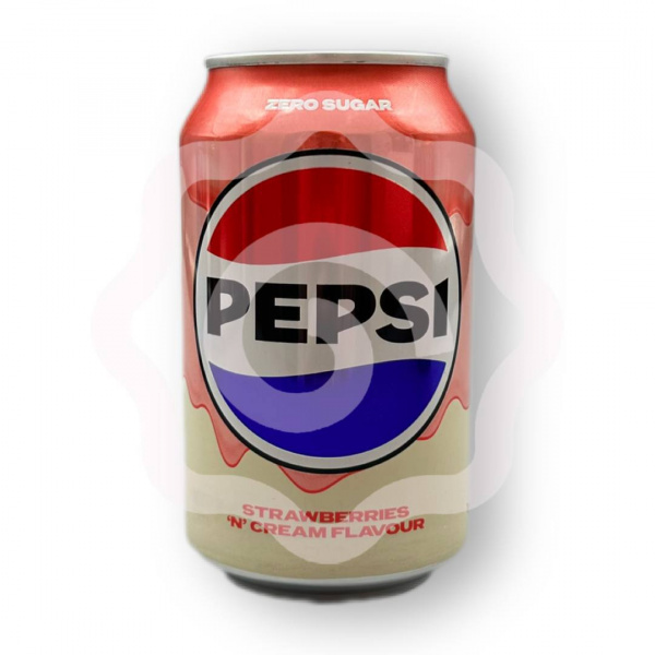Напиток газированный «Pepsi» со вкусом клубники и сливочного крема 355 мл (Великобритания)