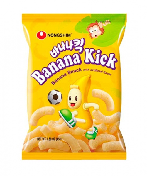 Чипсы NONGSHIM "Banana Kick" со вкусом банана 45 г