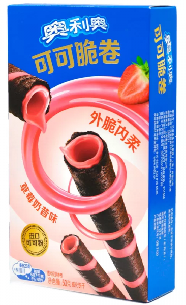 Печенье OREO "Crispy Roll" со вкусом клубники 50 г