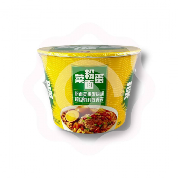 Рамен овощной с яйцом и со вкусом говядины с пикантной кислинкой 156 г (Китай) 1/12