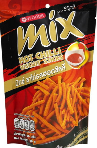 Палочки VFOODS "MIX Drumstick" хрустящие с чили и перцем 60 г