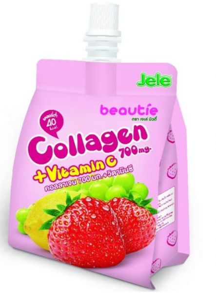 Желе питьевое «Jele Beautie» со вкусом клубники с витамином С  140 г (Тайланд)