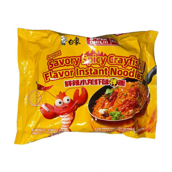 Рамен «BAIXIANG» со вкусом лобстера в остром соусе 113 г (Китай)