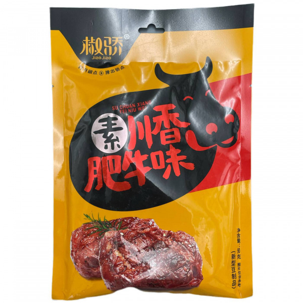 Соевое мясо «JiaoJiao» со вкусом острой говядины 90 г (Китай)