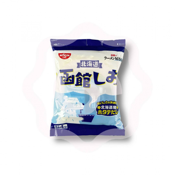 Рамен «Nissin» хакодате шио на бульоне из хоккайдского морского гребешка 87 г (Япония)