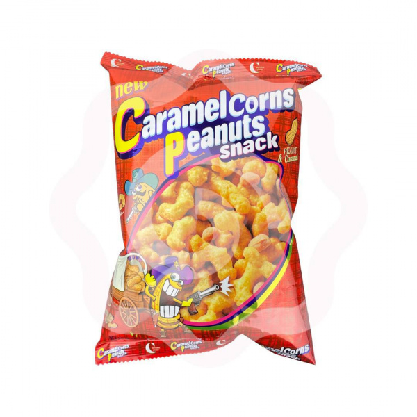 Кукурузные палочки CROWN "Caramel Corns&Peanuts" в карамельно-арахисовой глазури 72 г