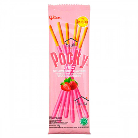 Печенье-палочки POCKY со вкусом клубники 11 г