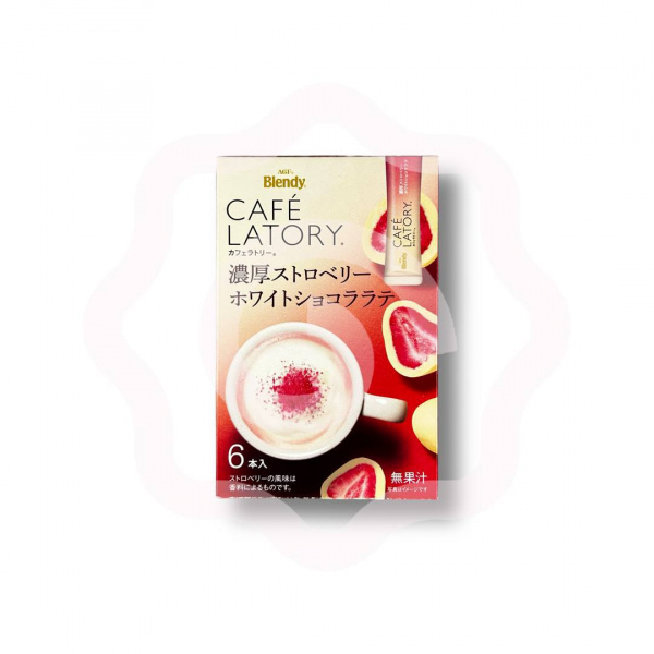 Кофейный напиток растворимый AGF "Blendy Stick Cafe Latory" латте с клубникой и белым шоколадом 6х9,4г