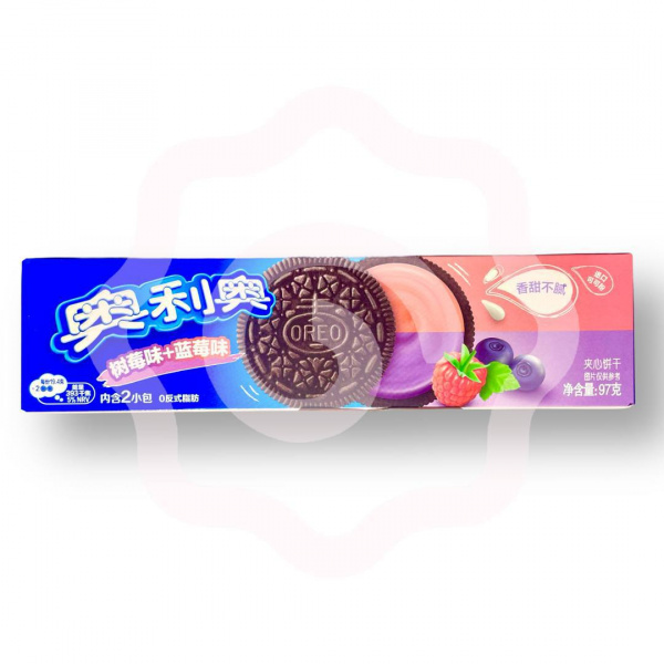 Печенье «Oreo» с начинкой малины и черники 97 г (Китай)
