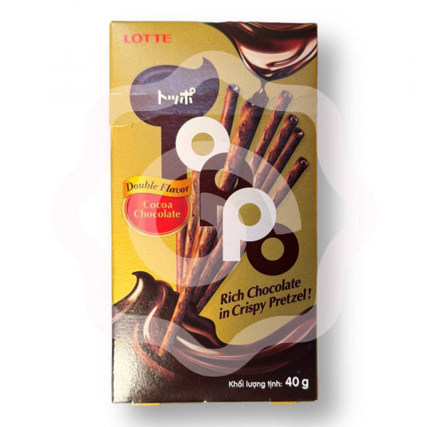 Палочки печенье «Lotte» с начинкой какао-шоколад 40 г (Вьетнам) 1/10/60