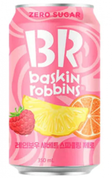 Напиток BASKIN ROBBINS "Rainbow Sherbet Zero" газированный 0.35 л