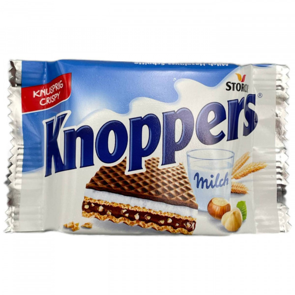 Вафельное печенье «Storck Knoppers» с молоком и фундуком 25 г (Германия)