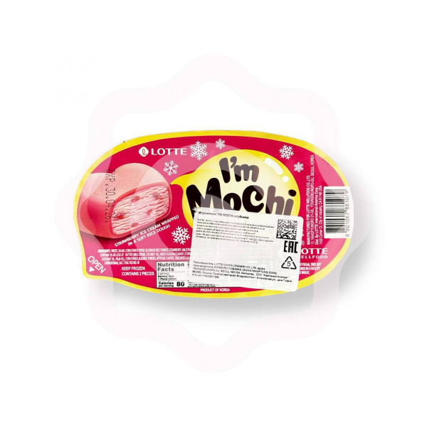 Мороженое моти со вкусом клубники 65 г (Корея)