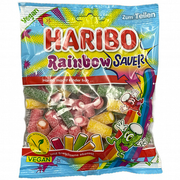 Мармелад кислый «Haribo радуга» с фруктовым вкусом 160 г (ЕС)