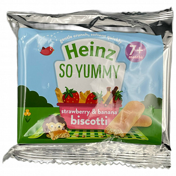 Печенье «Heinz» клубника-банан 60 г (Великобритания)