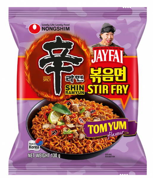Шин Рамен «Nongshim» с обжаренной лапшой со вкусом том ям 130 г (Южная Корея) 1/20