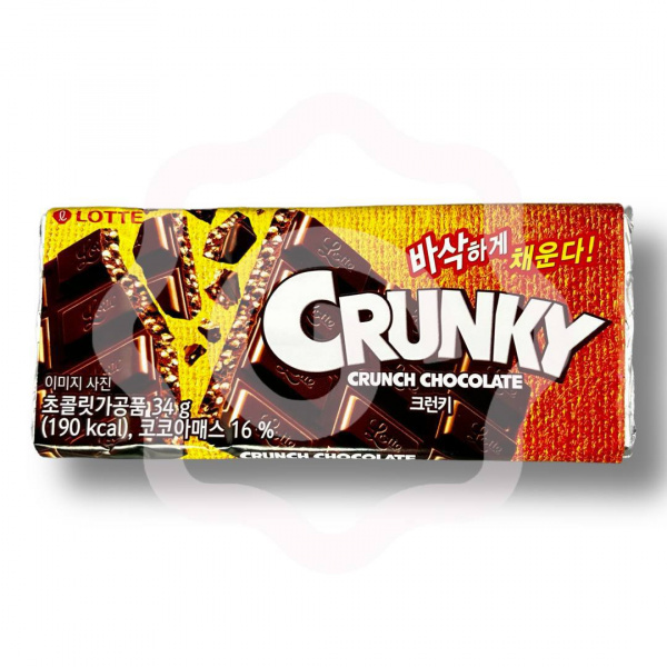 Шоколад LOTTE "Crunky" хрустящий с рисовыми хлопьями 34 г